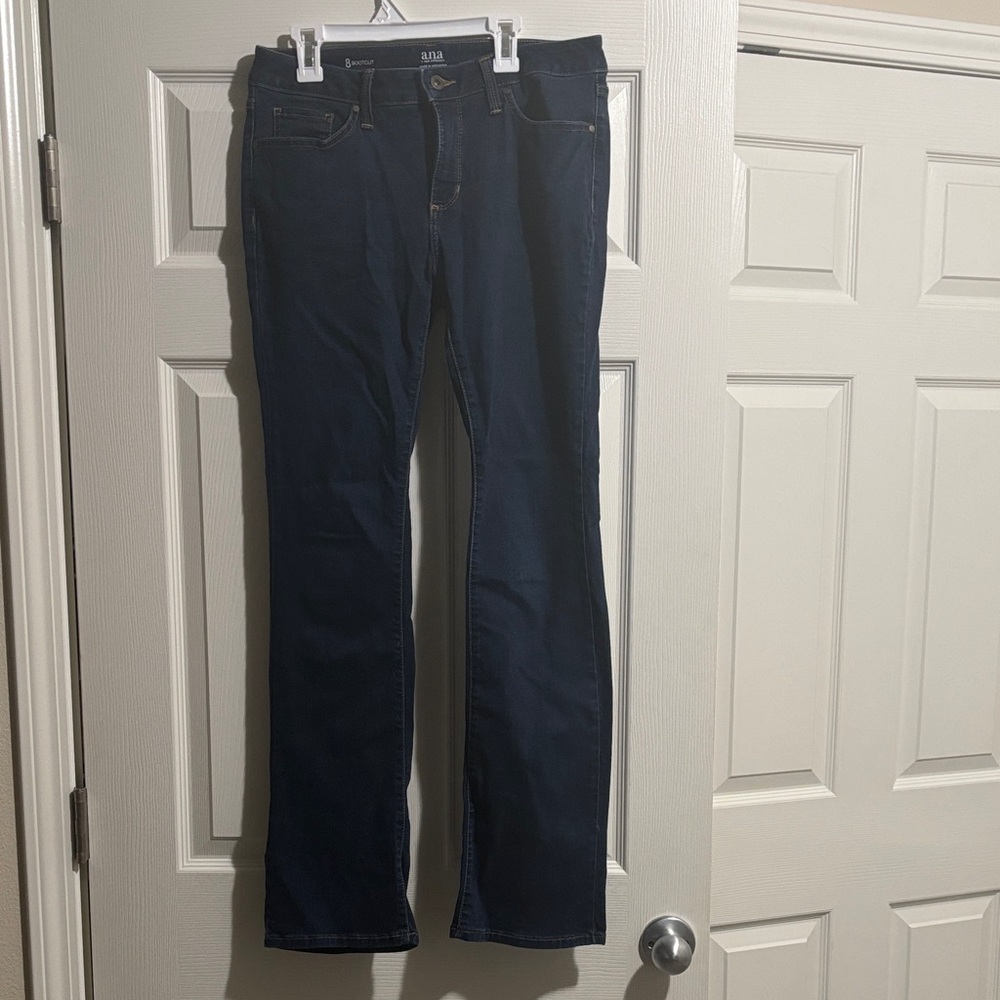a.n.a Women's Boot Cut Jeans in Deep Navy